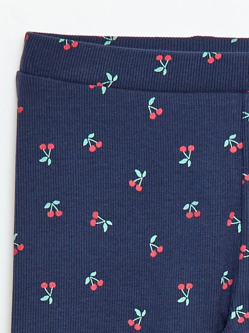 Legging côtelé à motif - Kiabi