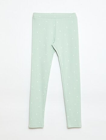 Legging côtelé à motif
