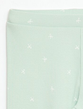 Legging côtelé à motif