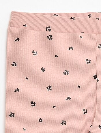 Legging côtelé à motif