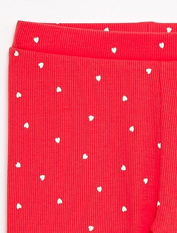 Legging côtelé à motif