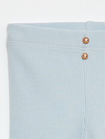 Legging côtelé avec boutons