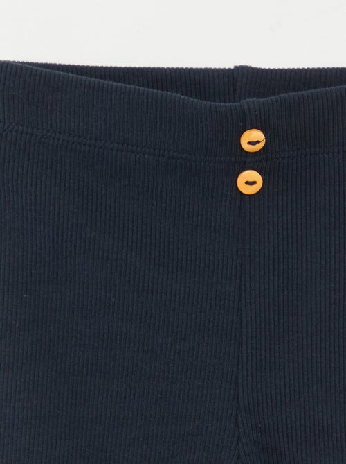 Legging côtelé avec boutons - Kiabi
