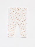 Legging côtelé avec boutons fantaisies Blanc - Kiabi