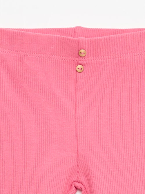 Legging côtelé avec boutons - Kiabi