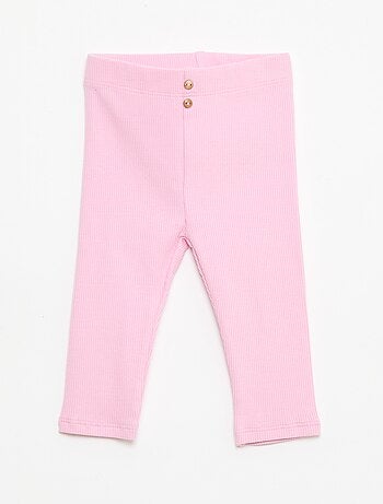 Legging côtelé avec boutons