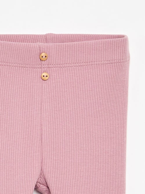 Legging côtelé avec boutons - Kiabi