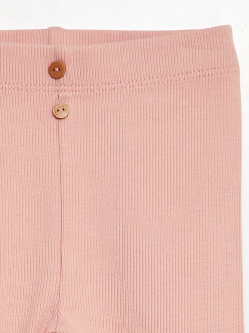 Legging côtelé avec boutons - Kiabi