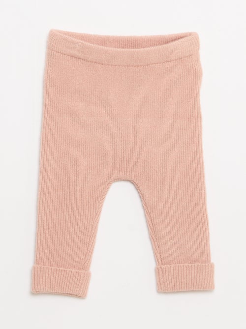 Legging côtelé avec boutons - Kiabi