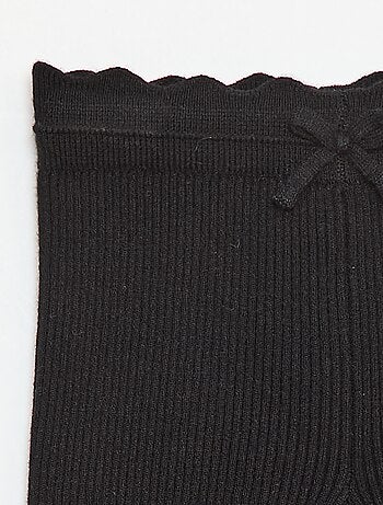 Legging côtelé avec nœud fantaisie