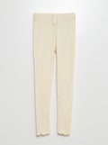 Legging côtelé BLANC - Kiabi