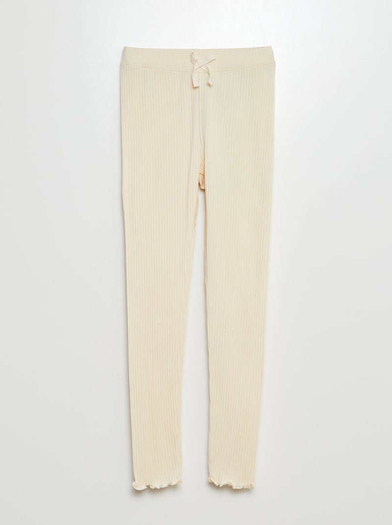 Legging côtelé BLANC - Kiabi