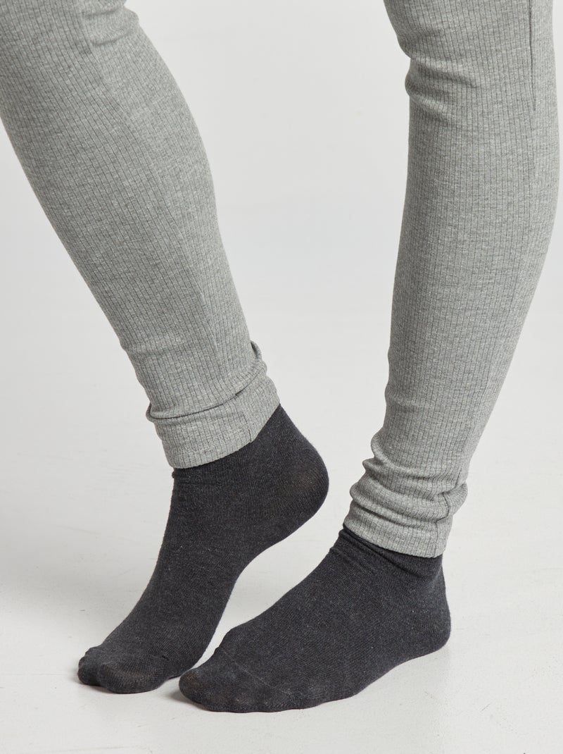 Legging côtelé de maternité Gris - Kiabi