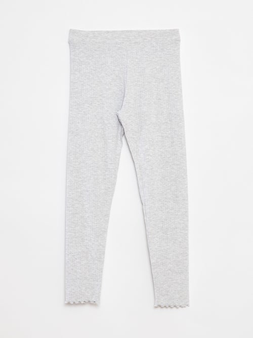 Legging côtelé long uni - Kiabi