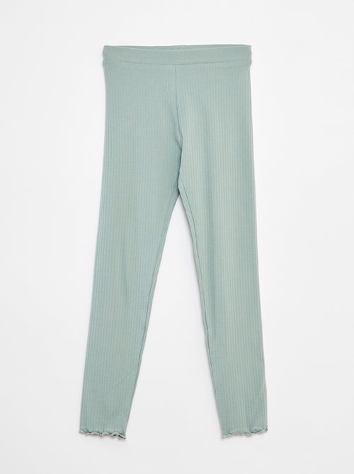 Legging côtelé long uni - Kiabi