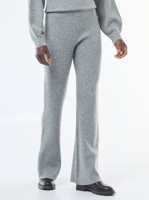 Legging côtelée en matière douce - Kiabi