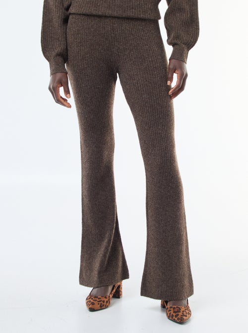 Legging côtelée en matière douce - Kiabi