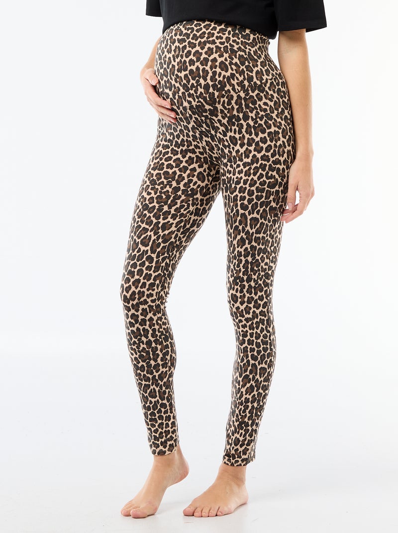 Legging de maternité imprimé beige léopard - Kiabi