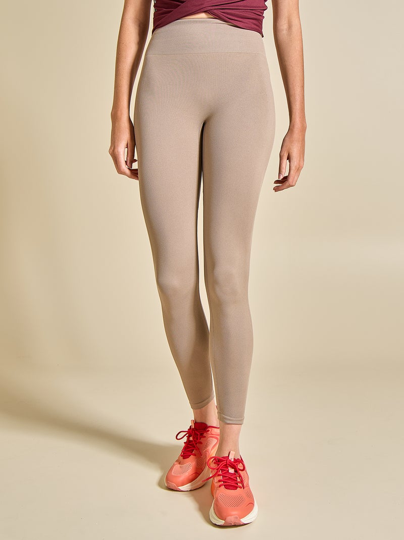 Legging de sport en rib - (ekstract) Beige - Kiabi
