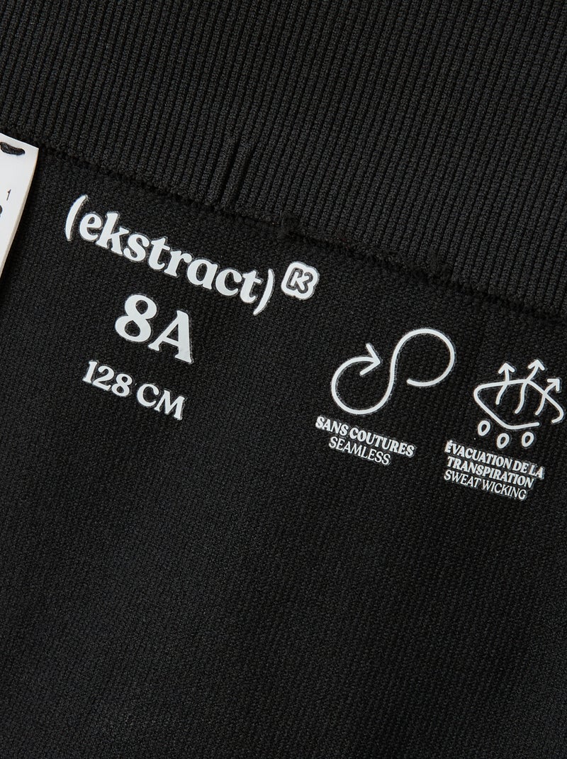 Legging de sport en rib - (ekstract) Noir - Kiabi