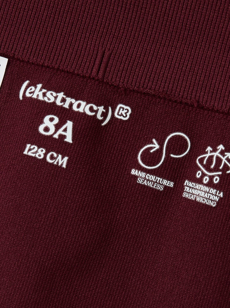 Legging de sport en rib - (ekstract) Rouge - Kiabi