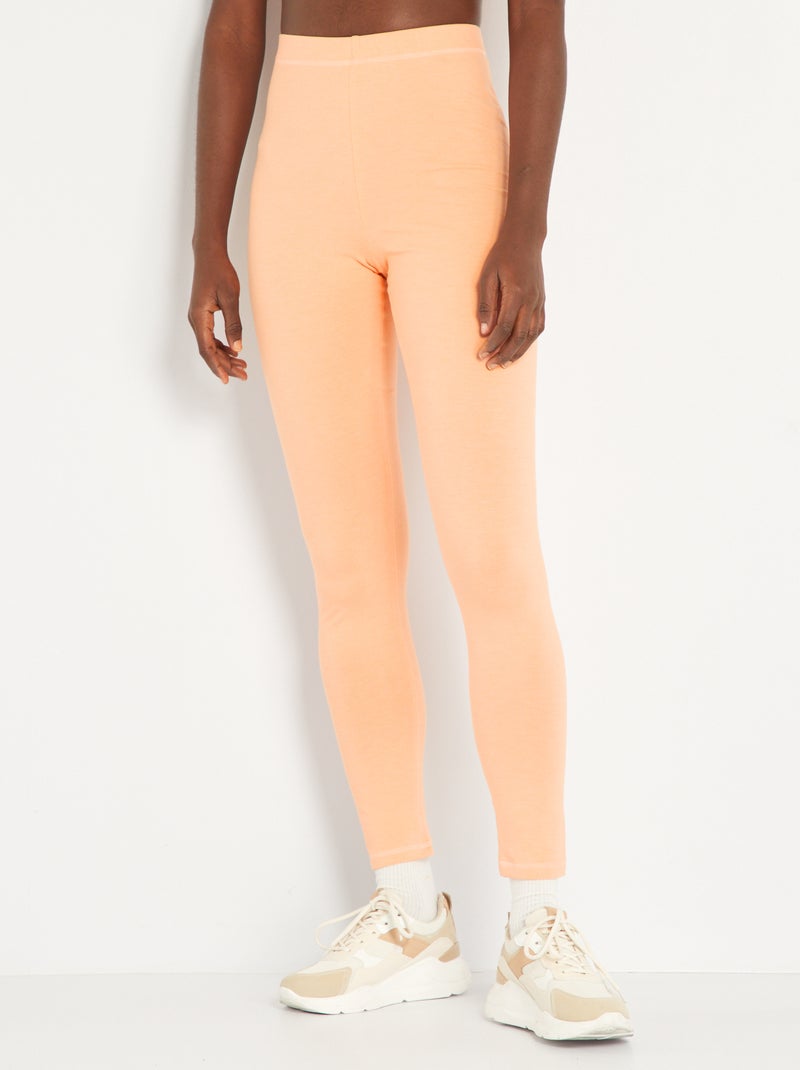 Legging de sport uni orange - Kiabi