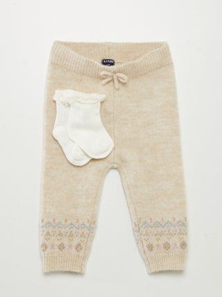 Legging en jacquard + chaussettes