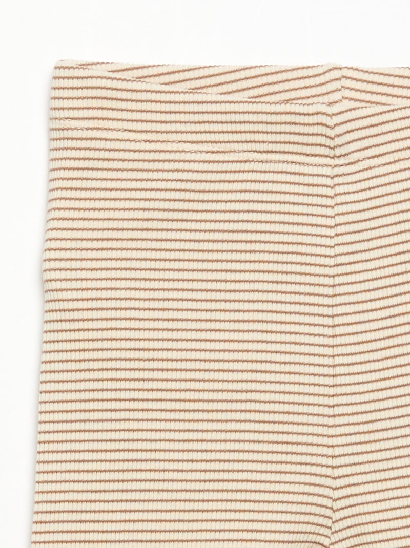 Legging en maille côtelée Marron - Kiabi