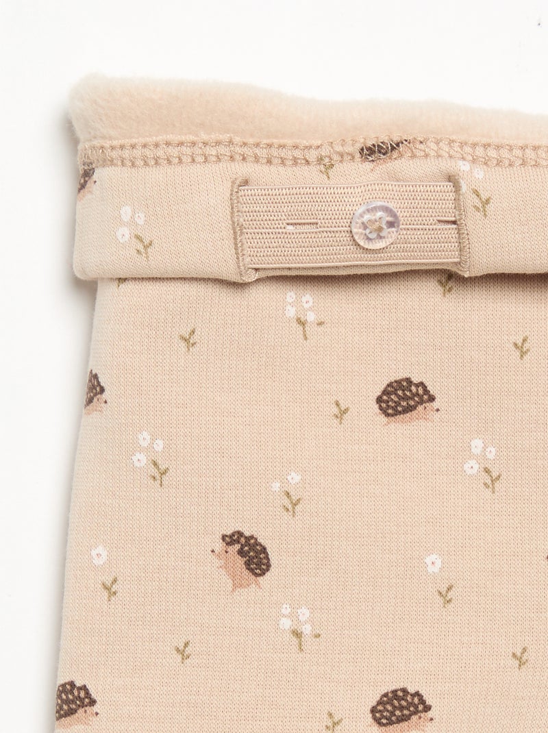 Legging en molleton Beige - Kiabi