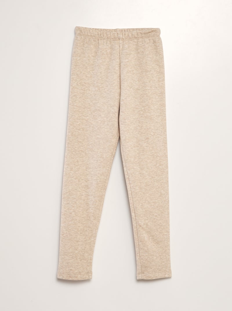 Legging en molleton chaud Beige - Kiabi