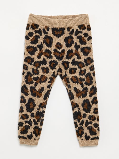 Legging en tricot à motif léopard - Kiabi