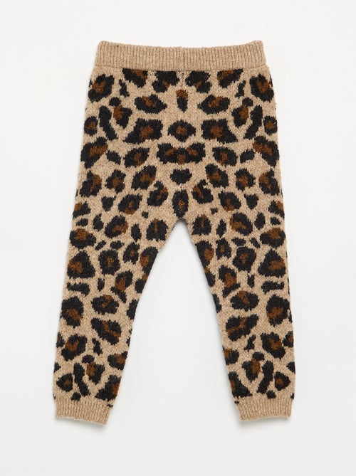 Legging en tricot à motif léopard - Kiabi