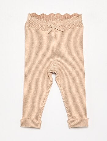 Legging en tricot avec nœud à la taille