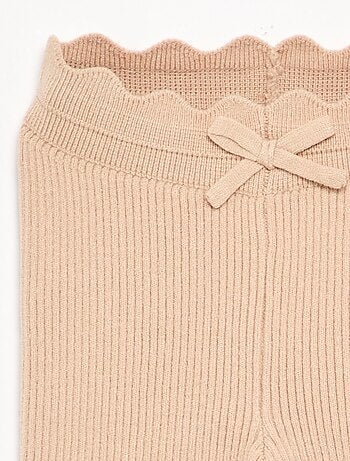 Legging en tricot avec nœud à la taille