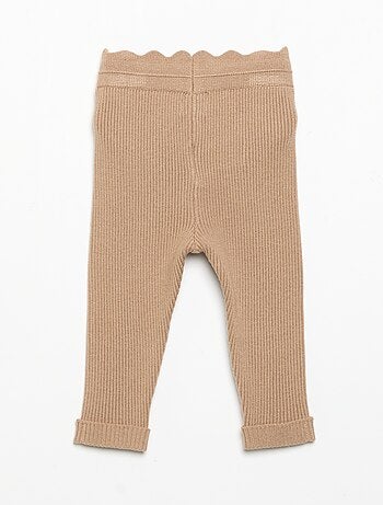 Legging en tricot avec nœud à la taille