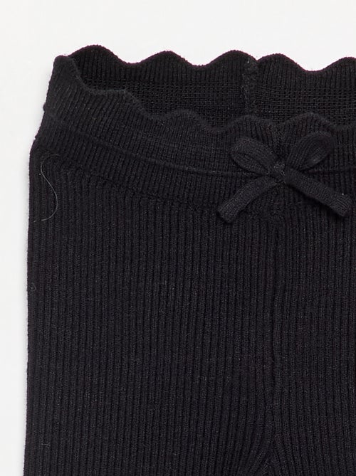 Legging en tricot avec nœud à la taille - Kiabi
