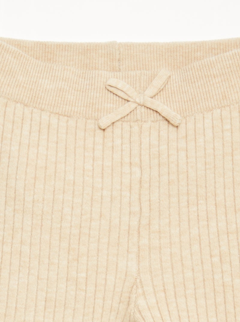 Legging en tricot Beige - Kiabi