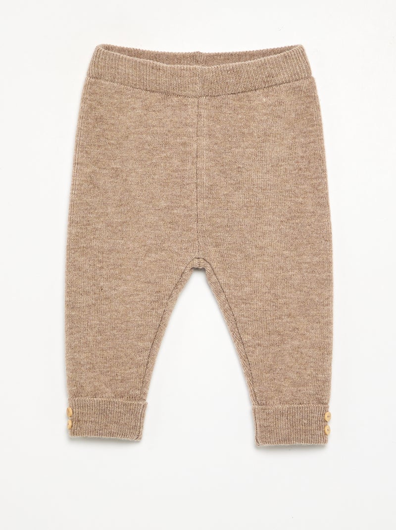 Legging en tricot Beige - Kiabi