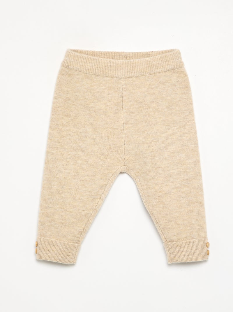 Legging en tricot Beige - Kiabi