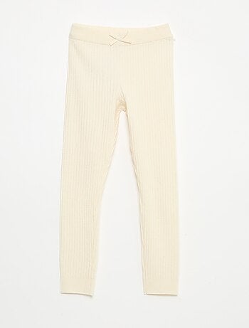 Legging en tricot côtelé uni