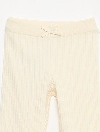 Legging en tricot côtelé uni