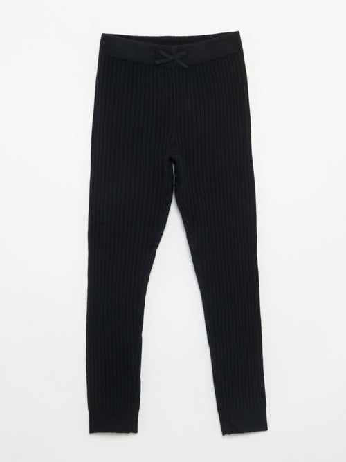 Legging en tricot uni avec noeud à la taille - Kiabi Legging en tricot uni avec noeud à la taille - Kiabi