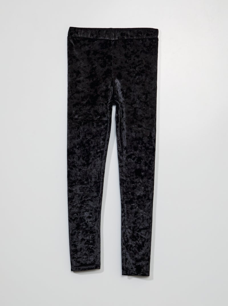 Legging en velours noir - Kiabi