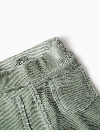 Legging évasé en velours côtelé avec taille élastique