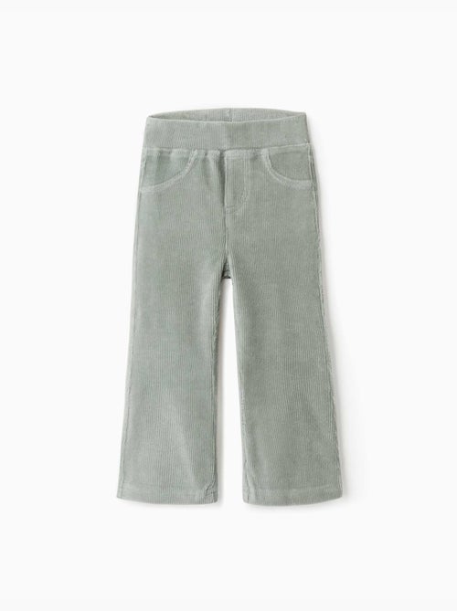 Legging évasé en velours côtelé avec taille élastique - Kiabi