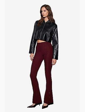 Legging évasé taille haute avec bouton dilvin