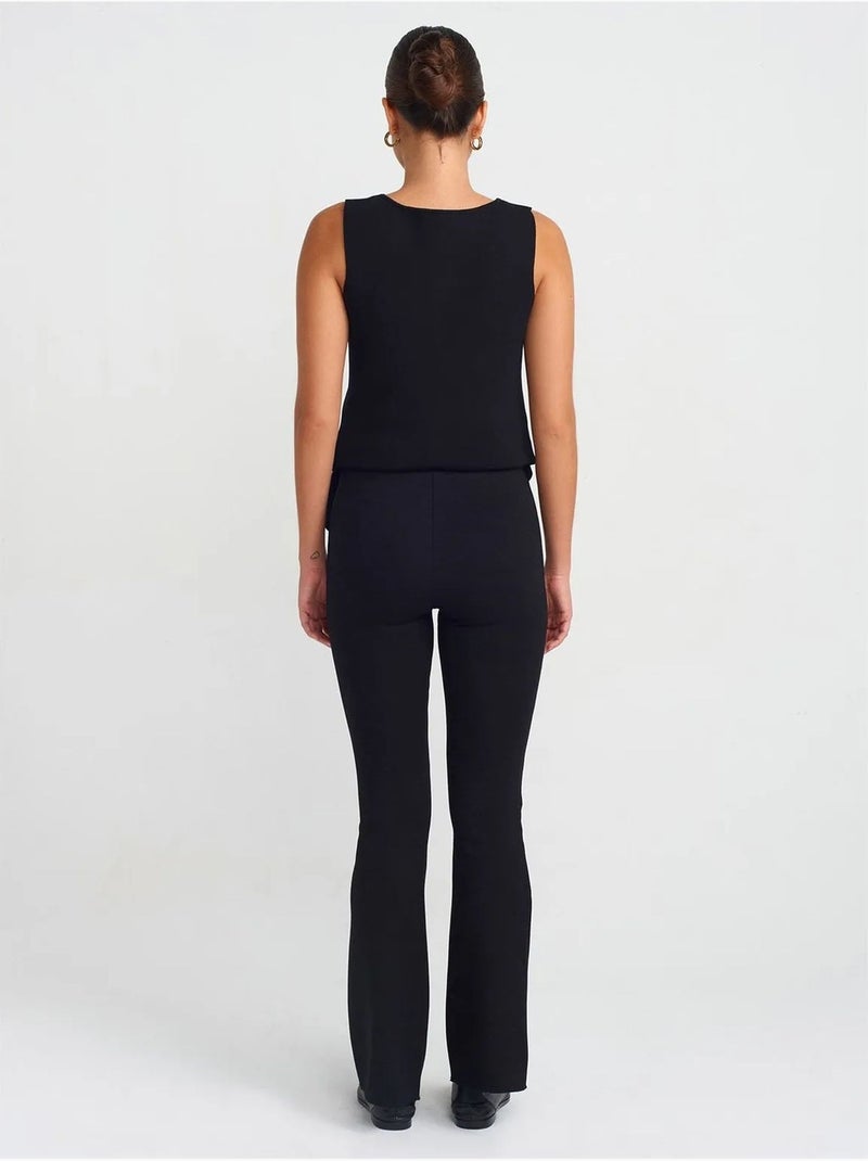 Legging évasé taille haute dilvin Noir - Kiabi