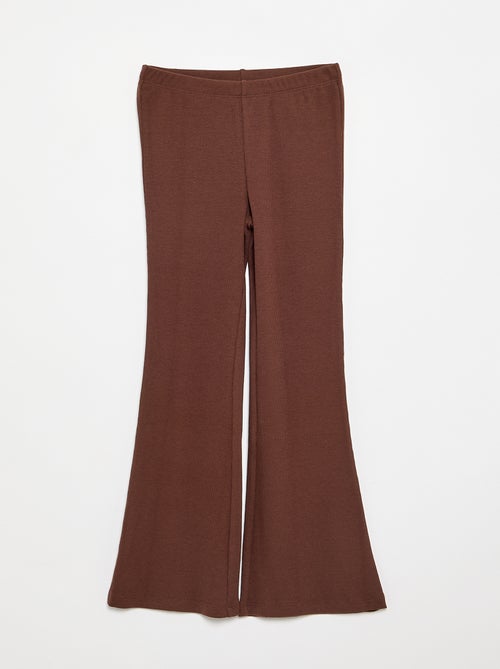 Legging flare en maille côtelée - Kiabi