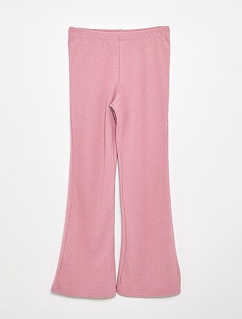 Legging flare en maille côtelée