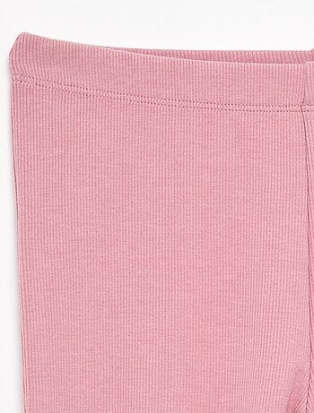 Legging flare en maille côtelée